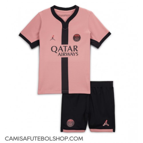 Camisa de time de futebol Paris Saint-Germain Replicas 3º Equipamento Infantil 2024-25 Manga Curta (+ Calças curtas)